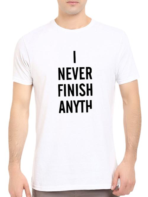 white cotton chest print tshirt - 14540377 - Standard Image - 1