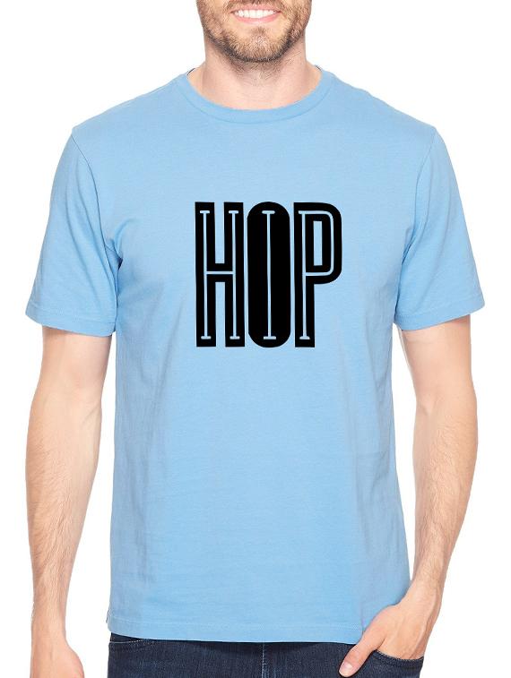 blue cotton chest print tshirt - 14540386 - Zoom Image - 1