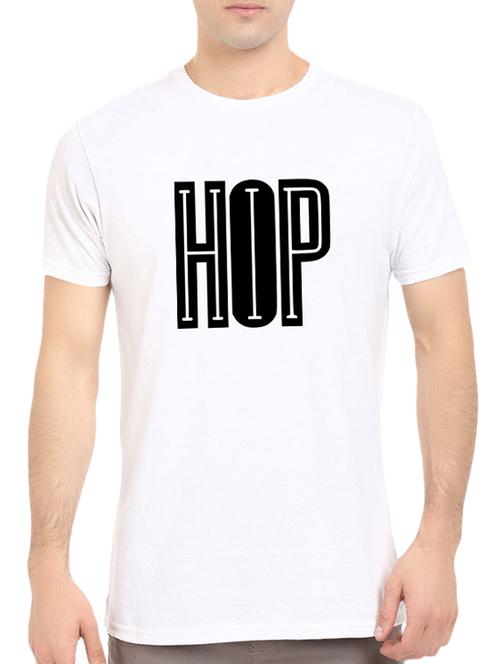 white cotton chest print tshirt - 14540387 - Standard Image - 1