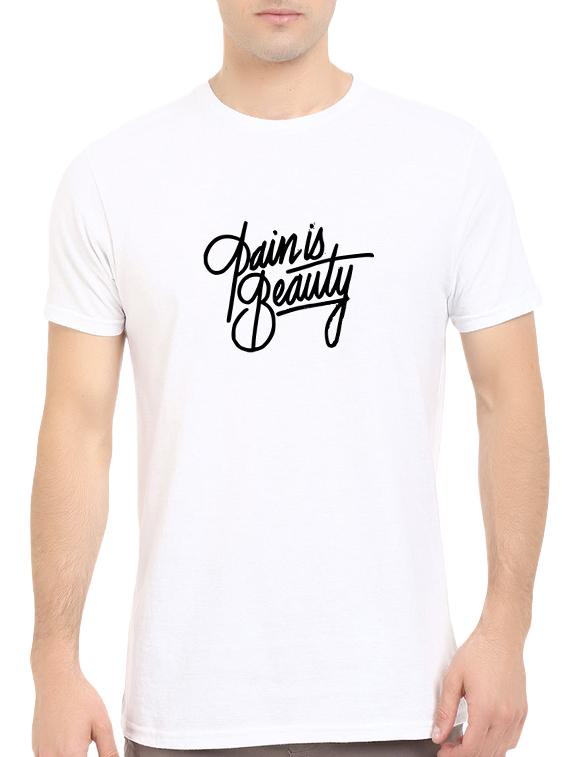 white cotton chest print tshirt - 14540411 - Zoom Image - 1