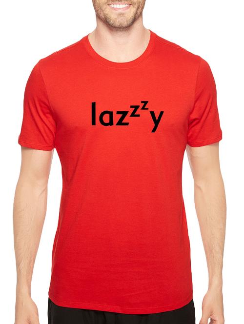 red cotton chest print tshirt - 14540419 - Standard Image - 1