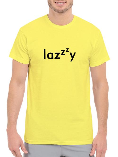 yellow cotton chest print tshirt - 14540422 - Standard Image - 1