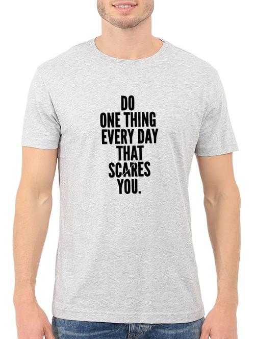 grey cotton chest print tshirt - 14540433 - Standard Image - 1