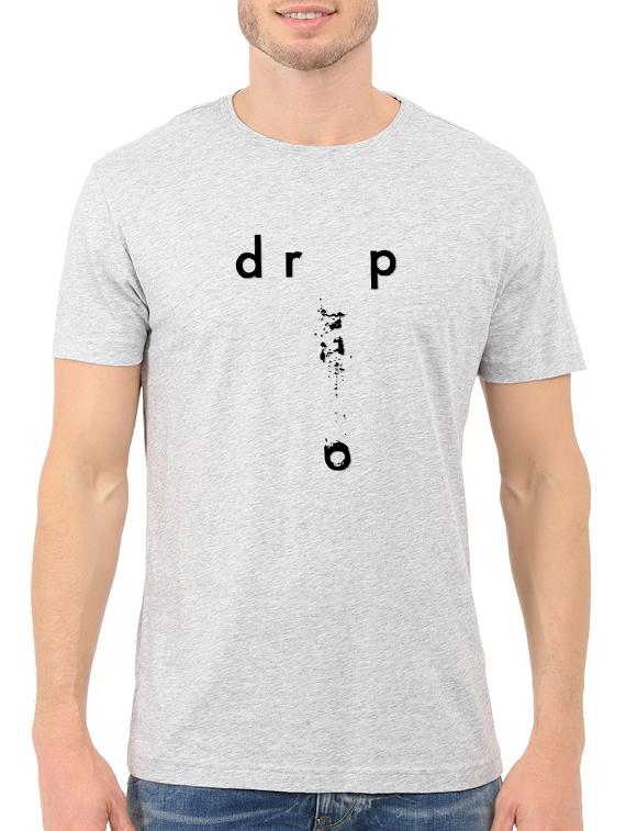 grey cotton chest print tshirt - 14540443 - Zoom Image - 1