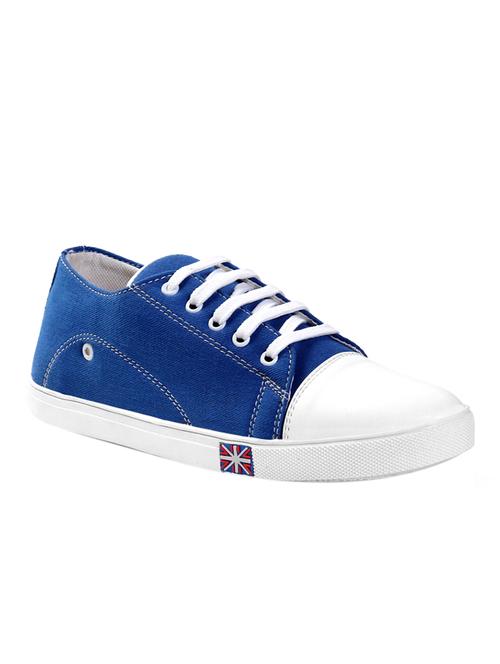 blue Canvas lace up sneaker - 14540697 - Very Small Image - 1