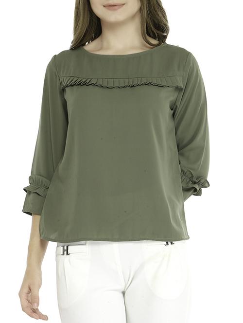 Frill detail front top - 14541046 - Standard Image - 1