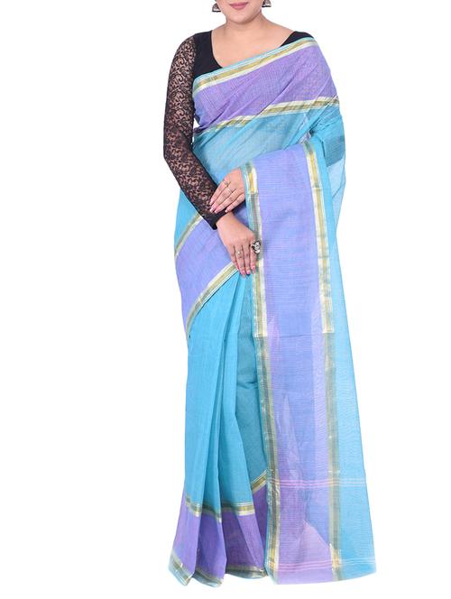 sky blue tant saree - 14541128 - Very Small Image - 1