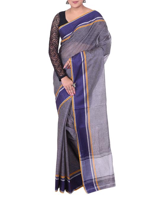 blue tant saree - 14541139 - Standard Image - 1