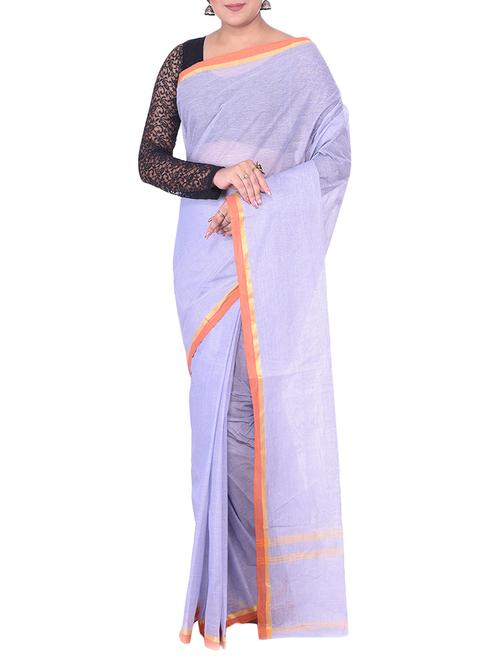 grey tant saree - 14541143 - Standard Image - 1
