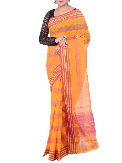 orange tant saree - 14541146 - Standard Image - 1