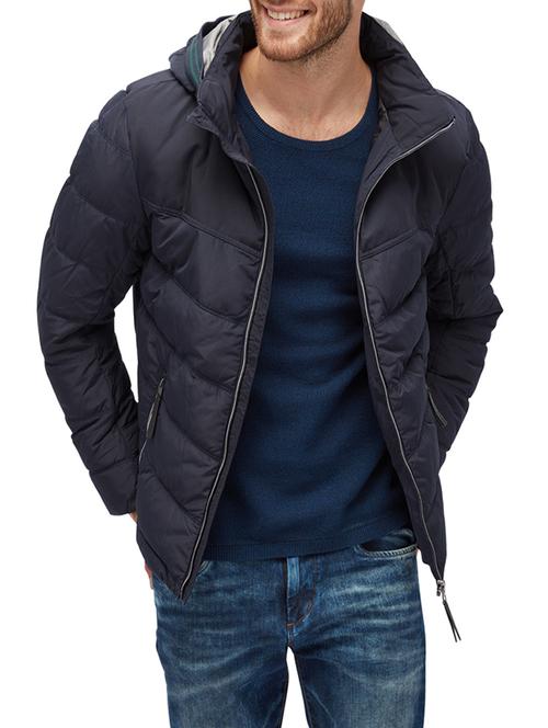navy blue polyester quilted jacket - 14541166 - Very Small Image - 1