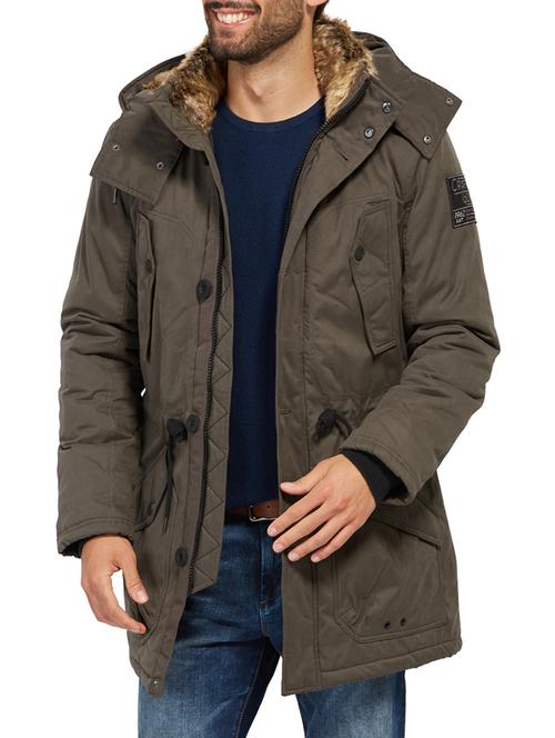 brown cotton casual jacket - 14541168 - Very Small Image - 1