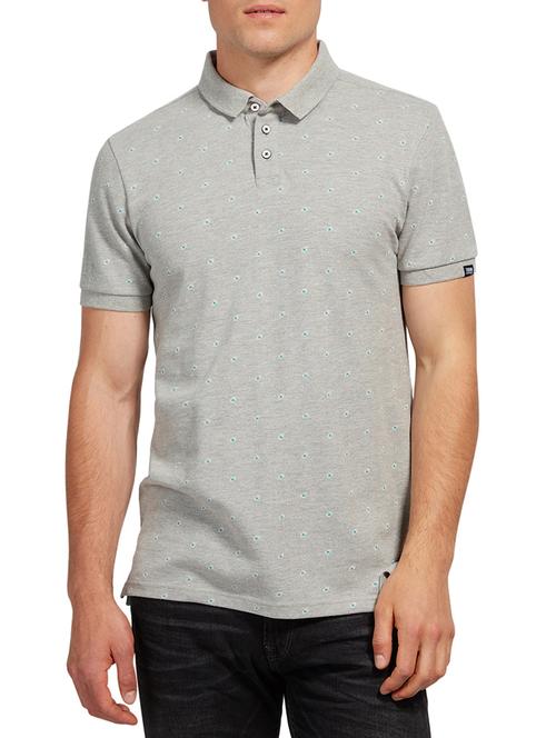 grey cotton all over print tshirt - 14541213 - Very Small Image - 1