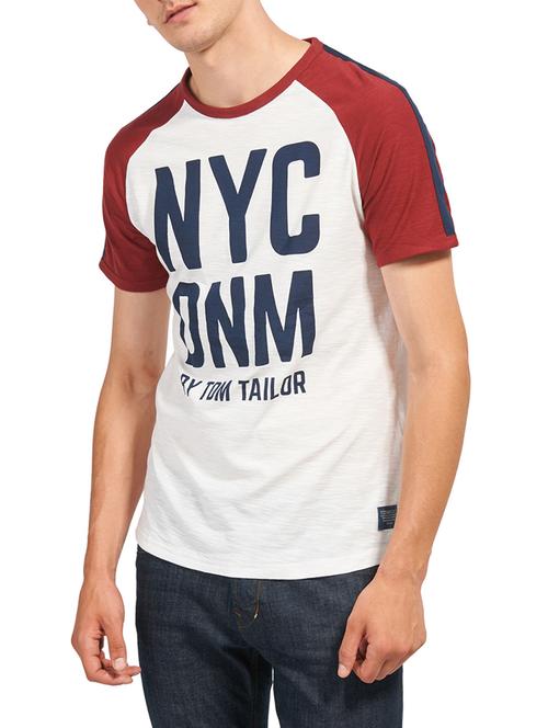 white cotton raglan tshirt - 14541225 - Very Small Image - 1