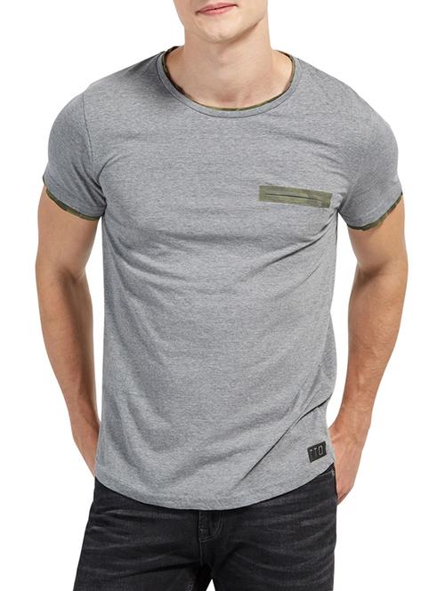 grey cotton pocket t-shirt - 14541237 - Very Small Image - 1