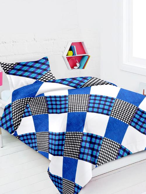 Printed Cotton Single Bed Sheet With One Pillow Cover - 14541287 - Very Small Image - 1