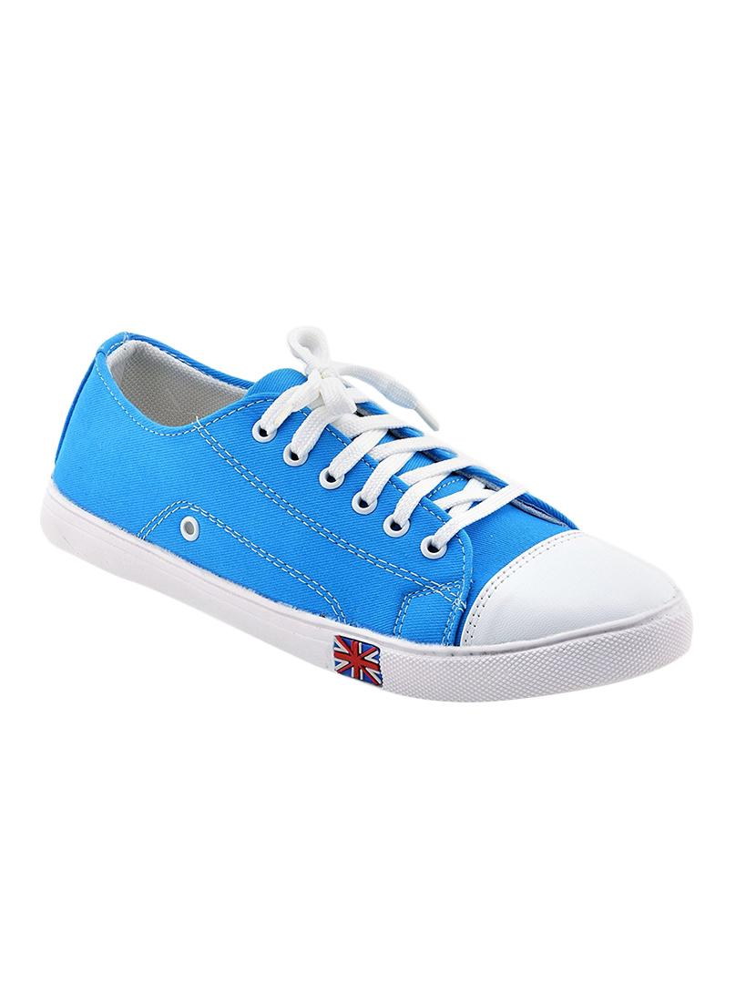blue canvas lace up sneaker - 14541303 - Zoom Image - 1
