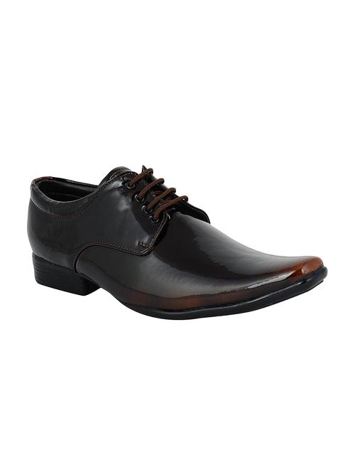 brown Patent Leather derby - 14541314 - Very Small Image - 1
