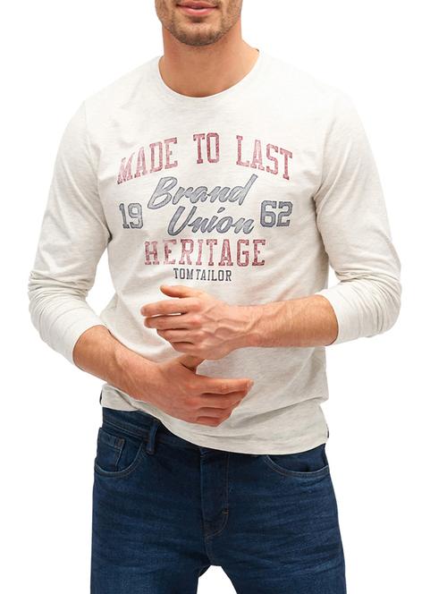 white cotton front print t-shirt - 14541323 - Very Small Image - 1