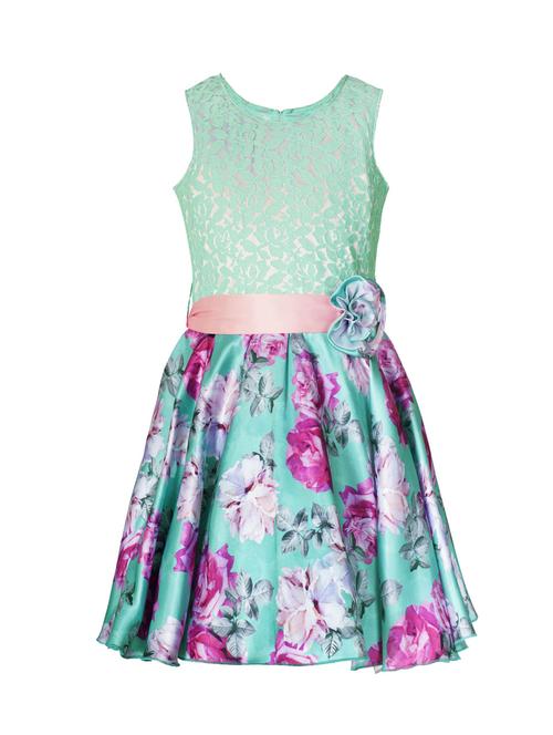 blue polyester frock - 14542027 - Very Small Image - 1