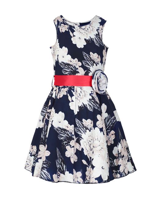 navy blue rayon frock - 14542030 - Standard Image - 1