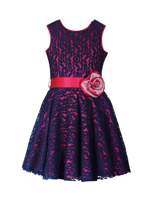 navy blue net frock - 14542032 - Standard Image - 1