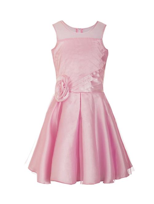 pink polyester frock - 14542034 - Standard Image - 1
