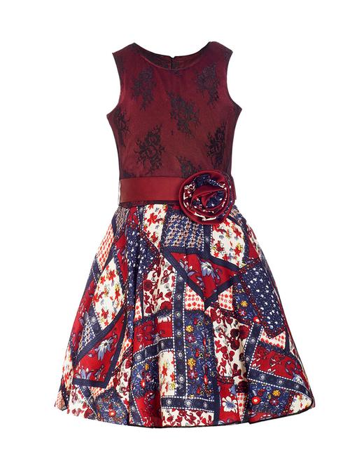 red polyester frock - 14542037 - Standard Image - 1