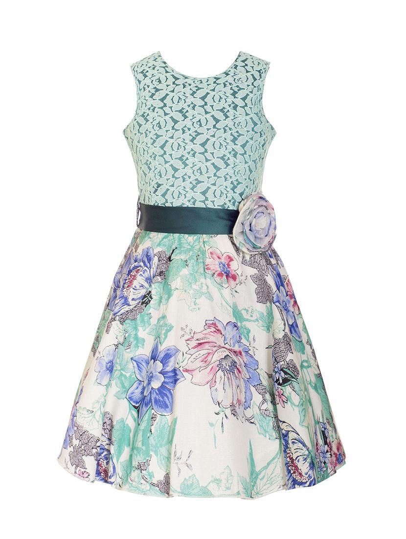 green polyester frock - 14542039 - Zoom Image - 1