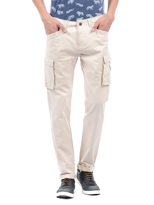 beige cotton blend cargo - 14542054 - Very Small Image - 1