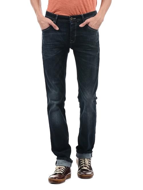 blue cotton washed jeans - 14542068 - Very Small Image - 1