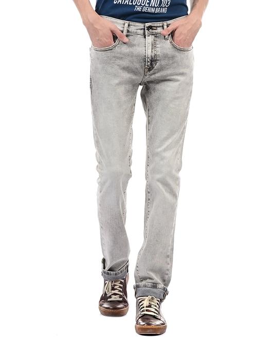 grey cotton washed jeans - 14542091 - Very Small Image - 1