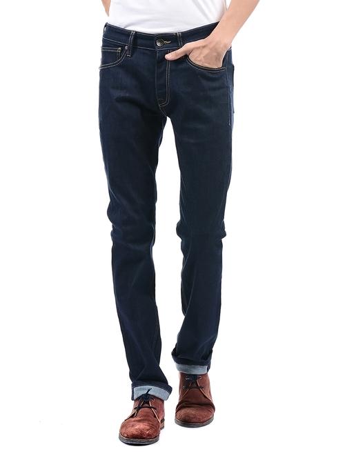blue cotton plain jeans - 14542114 - Very Small Image - 1