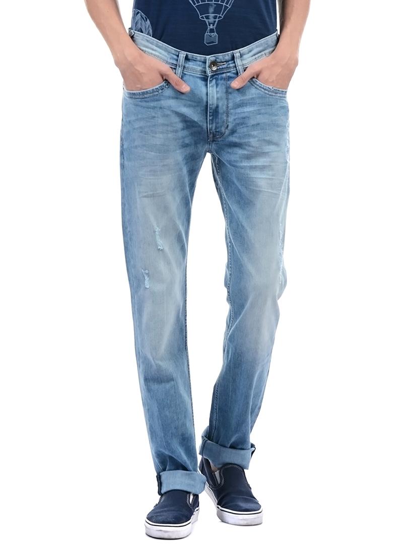 blue cotton washed jeans - 14542120 - Zoom Image - 1