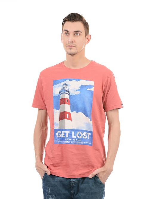 red cotton t-shirt - 14542200 - Very Small Image - 1