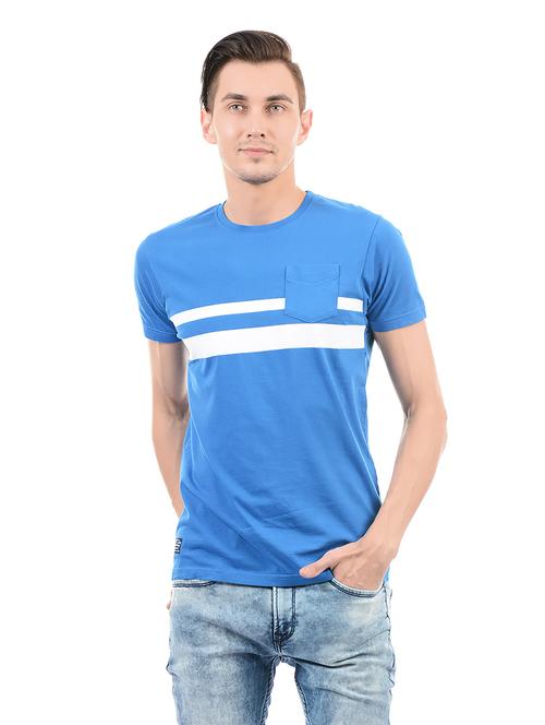 blue cotton t-shirt - 14542201 - Very Small Image - 1