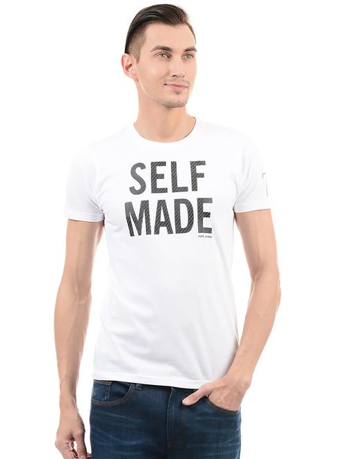 white cotton t-shirt - 14542234 - Very Small Image - 1
