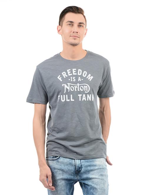 grey cotton t-shirt - 14542242 - Very Small Image - 1