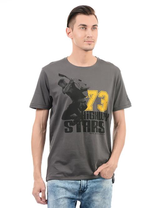 grey cotton t-shirt - 14542253 - Very Small Image - 1