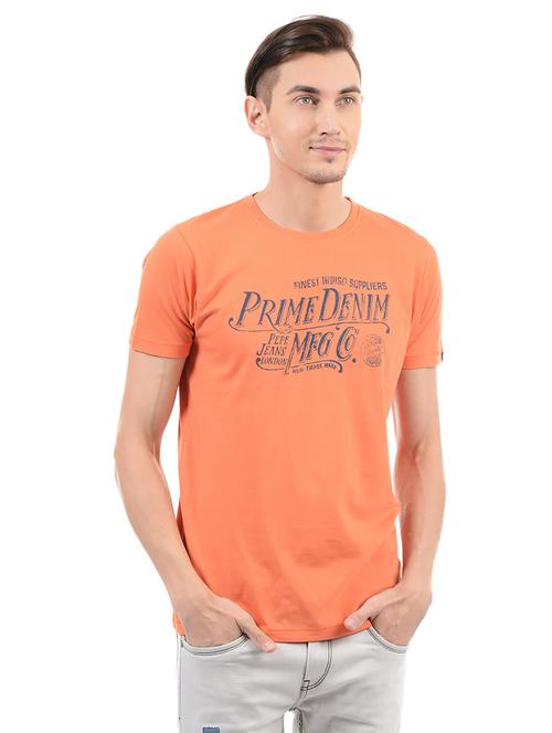 orange cotton t-shirt - 14542266 - Very Small Image - 1