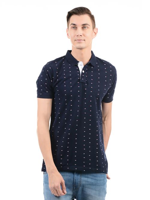 navy blue cotton t-shirt - 14542276 - Very Small Image - 1