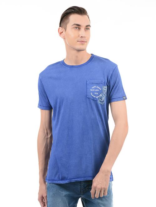 blue cotton t-shirt - 14542283 - Standard Image - 1