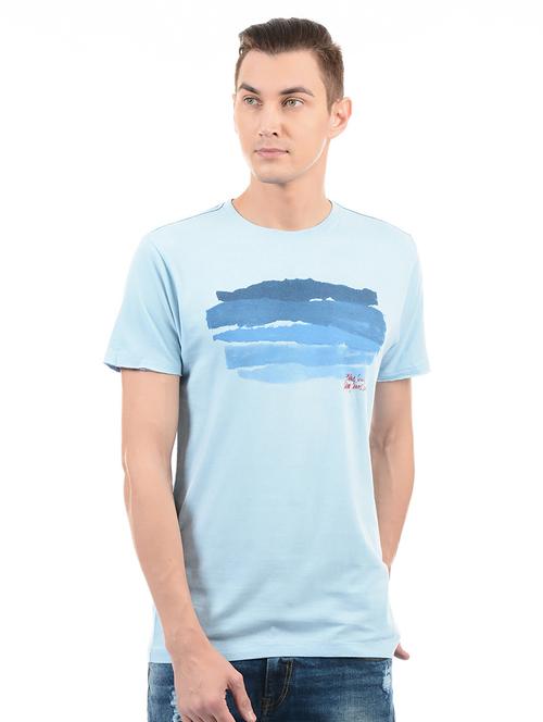 blue cotton t-shirt - 14542284 - Very Small Image - 1