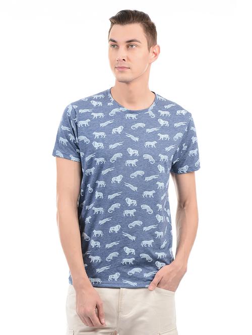 navy blue cotton t-shirt - 14542285 - Very Small Image - 1