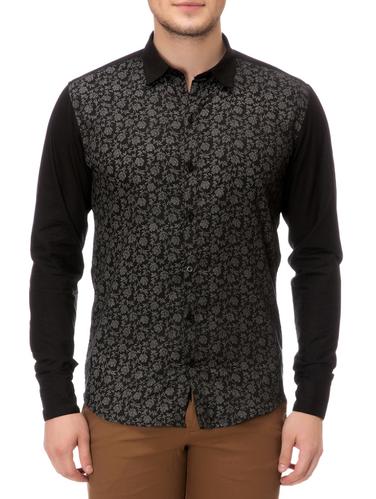 black cotton casual shirt - 14542305 - Very Small Image - 1