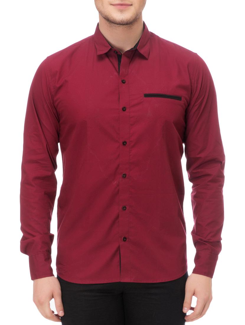magenta cotton casual shirt - 14542311 - Zoom Image - 1