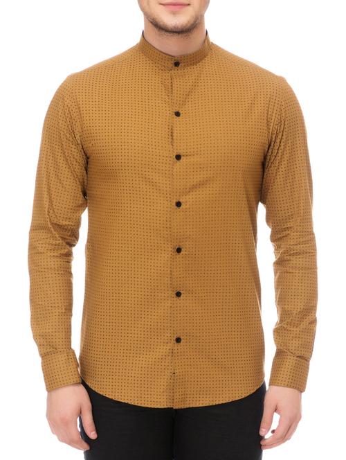 brown cotton casual shirt - 14542326 - Standard Image - 1