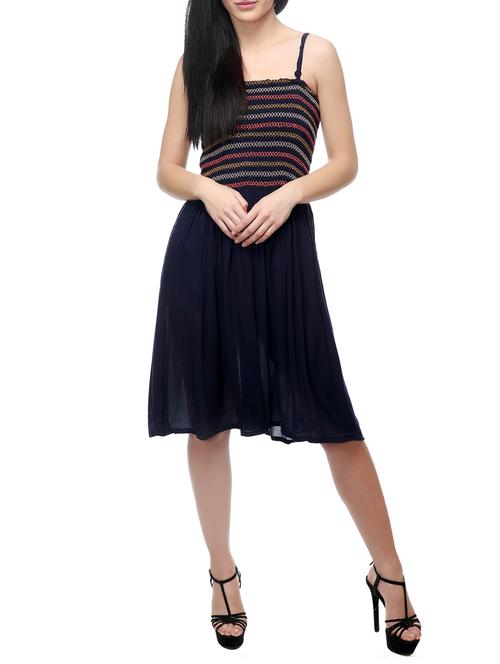 black viscose a-line dress - 14542394 - Standard Image - 1