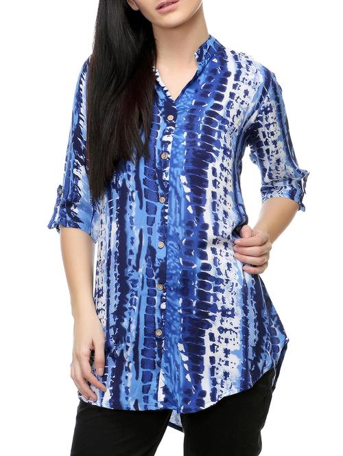 blue printed tunic - 14542409 - Very Small Image - 1