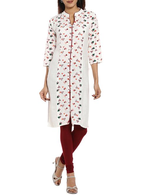 soch white cotton straight kurta - 14542610 - Very Small Image - 1